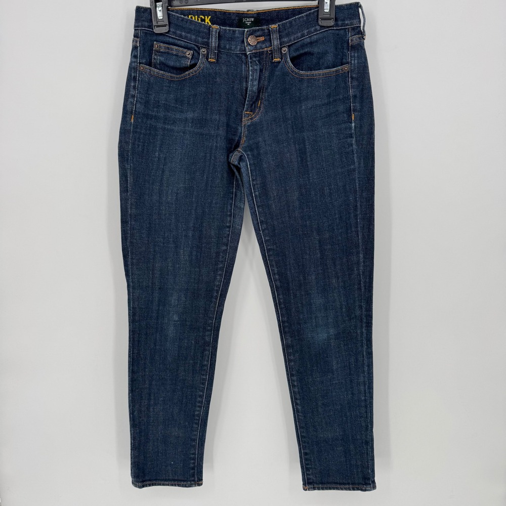 J.‎ Crew Toothpick Dark Wash Stretch Denim Ankle Jeans Women Size 27